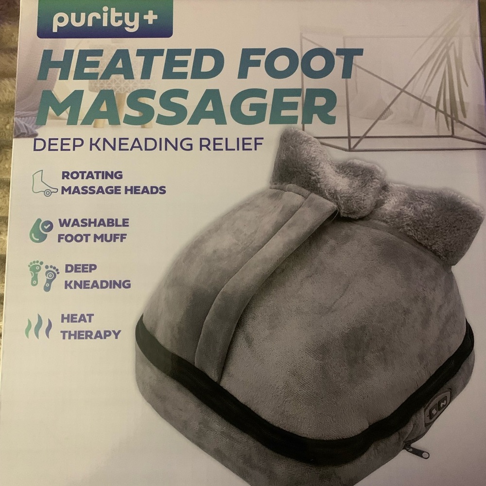 Silver Heated Foot Massager